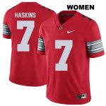 Women's NCAA Ohio State Buckeyes Dwayne Haskins #7 College Stitched 2018 Spring Game Authentic Nike Red Football Jersey GD20J60XE